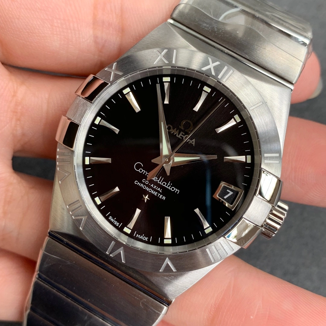 CBD Factory Omega Constellation 38mm Black Sunburst Dial Steel Bezel Stainless Steel Bracelet (123.10.38.21.01.001) 1:1 Super Clone – DD8500 Movement GoAnywhere 306